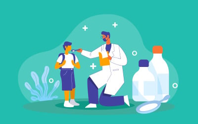Children Doctor Free Illustration Concept Vector