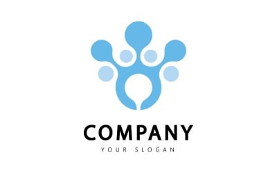 Panneau de laboratoire scientifique Logo vectoriel de la molécule du logo scientifique bleu turquoise abstrait. V3