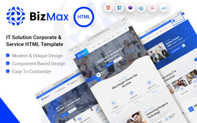 BizMax - Modèle HTML de service commercial de solution informatique