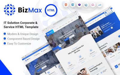 BizMax - šablona HTML pro obchodní služby IT řešení