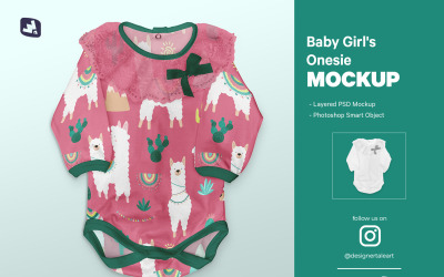 Mockup di tutina per bambina
