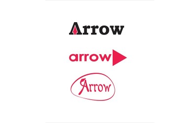 Arrow 3 verschiedene Logo-Design-Pakete 3-in-1-Logo-Sets