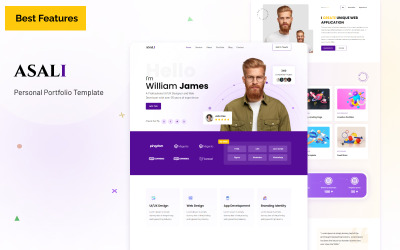 Асалі | HTML-шаблон цільової сторінки особистого портфоліо