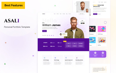 Asali | HTML-Zielseitenvorlage für persönliches Portfolio