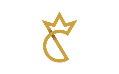 C King Royal Logo vektör yaratıcı tasarım çizimi