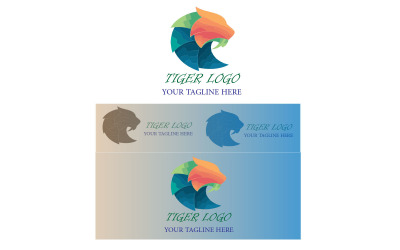 Дизайн шаблона логотипа тигра