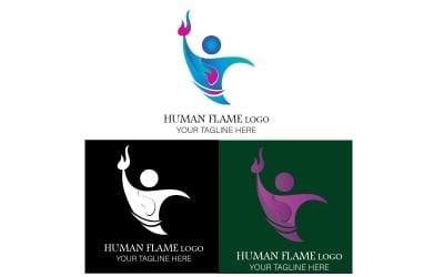 Human Flame logo TemplateL