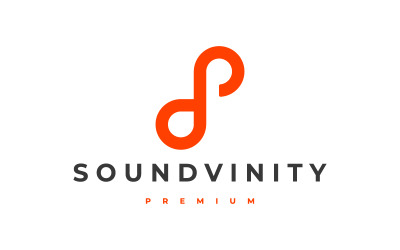 infinity musik logotyp Design vektorillustration