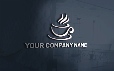 Logo kávy lze použít na produkt a místa