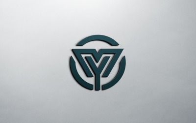 Maquette de logo 3D créative et réaliste