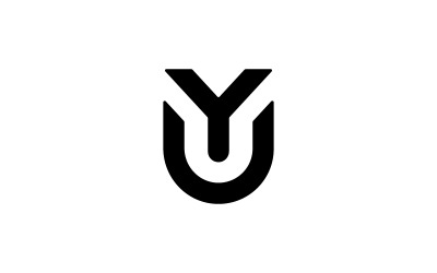 YU letter monogram Logo Design Vector Illustration