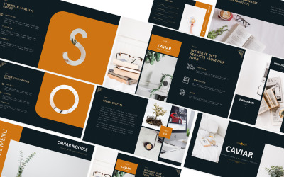 Caviar Catering & Food Google Slides Template