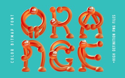 Orange Humans - цветной шрифт