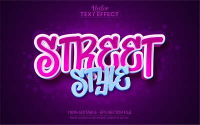 Sokak Stili - Düzenlenebilir Metin Efekti, Grafiti Metin Stili, Grafik İllüstrasyon