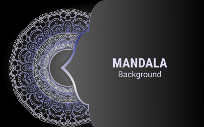 Abstrakt lyxig blommig och mandala