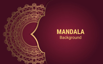 Dekorativt i Golden Color Mandala Design