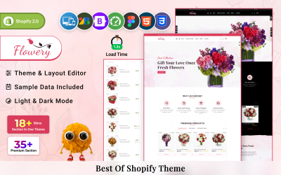 Flowery – магазин квітів і подарунків Shopify 2.0