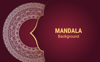 Fondo de vector de mandala de lujo
