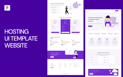 Hospedagem de site de modelo de interface do usuário