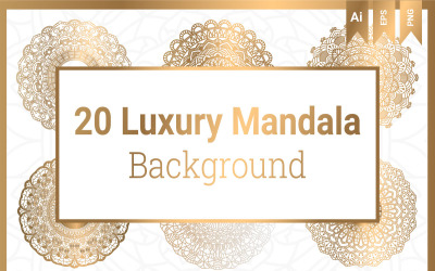 20 luxe mandala-achtergrondbundel