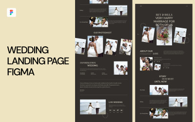 Mall för målsida för bröllop