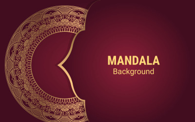 Mandala İslam Tarzı Lüks Arabesk Desen.