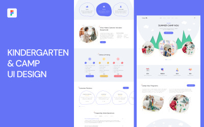 Modèle d&amp;#39;interface utilisateur pour la maternelle et le camp