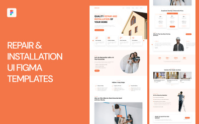 Reparatie en installatie UI Figma-sjabloon