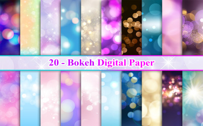 Bokeh Digital Paper Bundle, Bokeh-Hintergrund