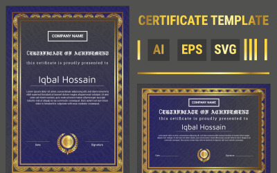 Certificaatsjabloon Vector Design