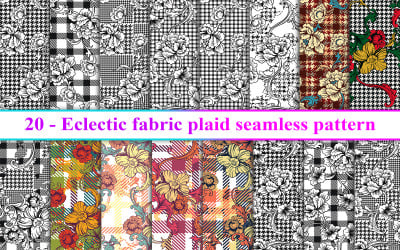 Eclectic fabric plaid pattern, Eclectic Background