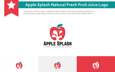 Logo de jus de fruits frais naturels Apple Splash