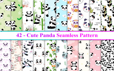 Modèle sans couture de panda mignon, fond de panda mignon