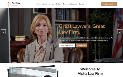 Alfa - Hukuk Bürosu HTML5 Açılış Sayfası Şablonu