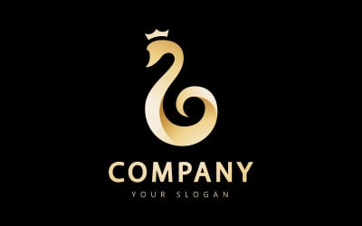 Cigno Animale Logo E Simbolo Vettore V3