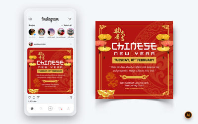 Conception de publication sur les médias sociaux pour la célébration du Nouvel An chinois-01