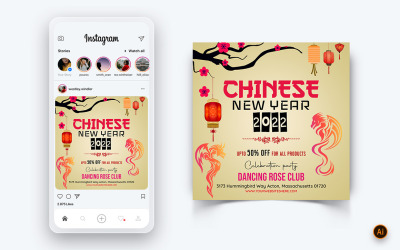 Design del post sui social media per la celebrazione del capodanno cinese-04