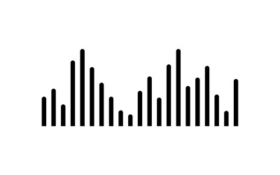 Эквалайзер Wave Music Sound Logo Symbol Vector V14