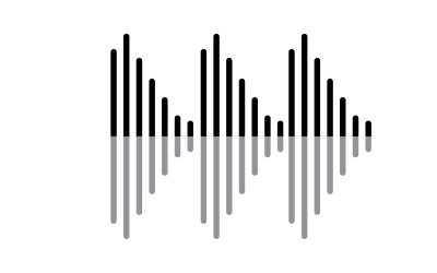 Эквалайзер Wave Music Sound Logo Symbol Vector V19