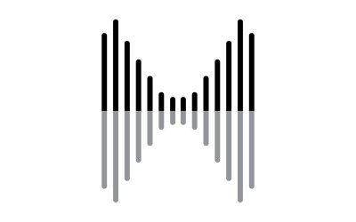 Еквалайзер Wave Music Sound Logo Symbol Vector V20