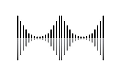 Эквалайзер Wave Music Sound Logo Symbol Vector V24