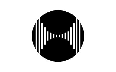 Эквалайзер Wave Music Sound Logo Symbol Vector V25