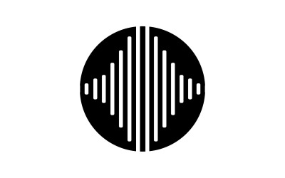 Эквалайзер Wave Music Sound Logo Symbol Vector V26