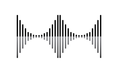 Equalizzatore Wave Music Sound Logo Symbol Vector V24