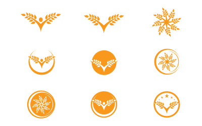 Agricultura Trigo Logo Vector Imagen Diseño Vector V9