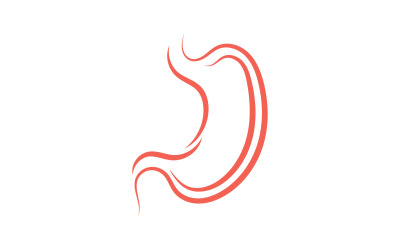 Concepto de diseño de logotipos para el cuidado del estómago Ilustración vectorial V1