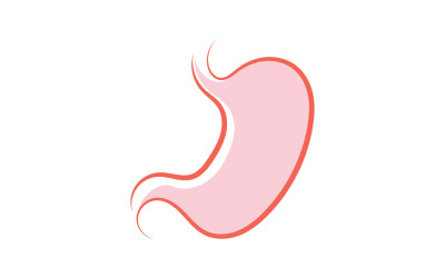 Concepto de diseño de logotipos para el cuidado del estómago Ilustración vectorial V5
