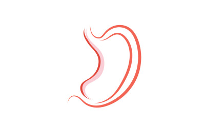Concepto de diseño de logotipos para el cuidado del estómago Ilustración vectorial V7