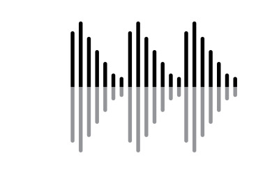 Hudební vektorové logo Ikona ekvalizéru Šablona návrhu Logo V19