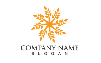 Mezőgazdaság Búza Logo Vector Image Design Vector V3